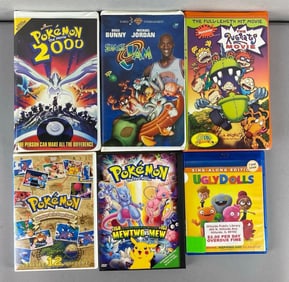 Group of 6 VHS and DVDs