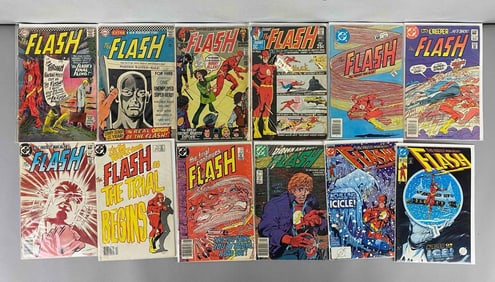 Group of 12 DC Comic Flash Comic Books