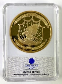 American Mint Symbols of Freedom Pledges of Allegiance Layered 24K Gold Commemorative Proof