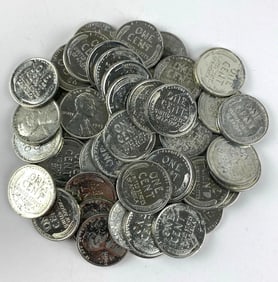 Group of 49 1943 Steel Pennies