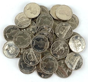 Group of 40 1960 Canadian 5 Cents Coins