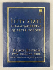 90 US State Quarters in a Whitman Folder