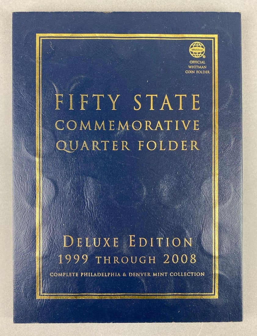 90 US State Quarters in a Whitman Folder: 90 US State Quarters in a Whitman Folder