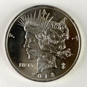 2018 Feast 50 Zombucks 1 oz .999 Fine Silver Round