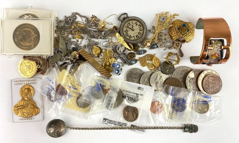Group of Assorted Coins and More