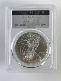 2020 Premier US Mint American Eagle .999 Fine Silver PCGS MS70 First Edition 1 of 2000