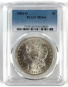 PCGS Graded 1884-O $1 Morgan Silver Dollar MS64