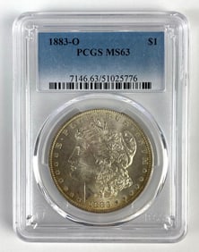 PCGS Graded 1883-O US $1 Morgan Silver Dollar MS63