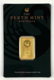 The Perth Mint Australia 10g .999 Fine Gold Ingot/Bar