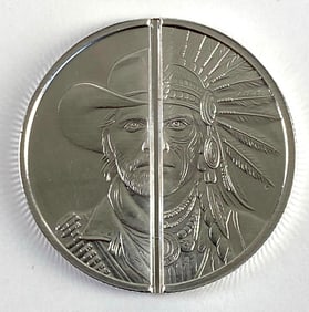 1 Oz .999 Silver Western Warrior Divisible Round