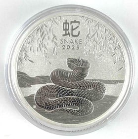 2025 Australia Snake $1 1 oz .999 Fine Silver Round