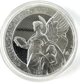 2022 5 Pounds Saint Helena The Queens Virtues Truth 5 oz .999 Silver Round