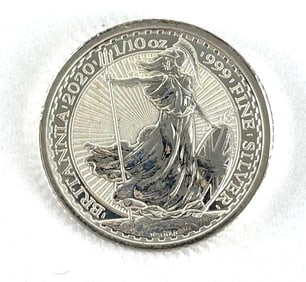 2020 Great Britain 20 Pence Britannia 1/10oz .999 Fine Silver Coin