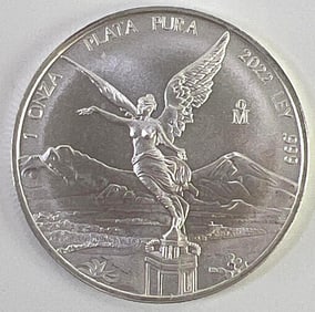 2022 Mexico Libertad 1 Onza 1 oz .999 Fine Silver Round