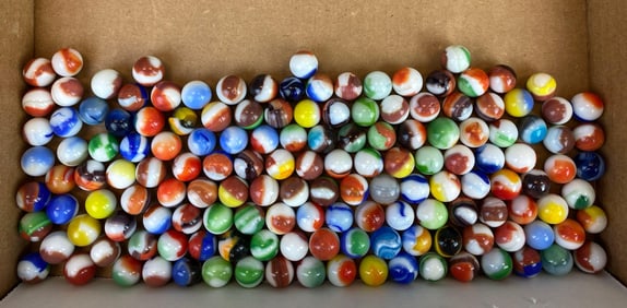 Group 145+ Antique Glass Marbles