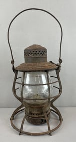 Antique Adlake The Adam's Santa Fe Route Kerosene Railroad Lantern