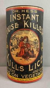 Vintage Dr. Hess Instant Louse Killer Advertising Container