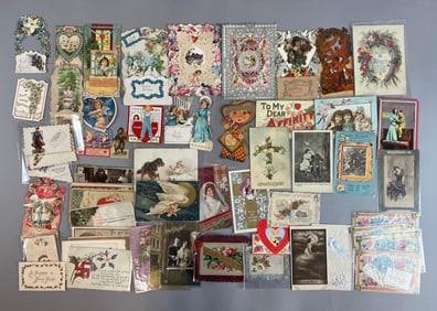 Group of Antique Die-Cuts and Postcards