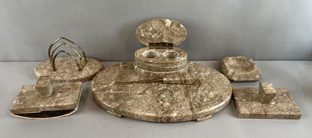 Vintage Marble Desk Set