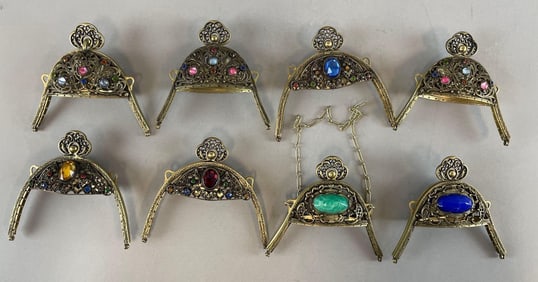 Group of Vintage Adorned Mesh Bag Clasps