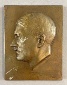 Bronze Adolf Hitler Wall Plaque