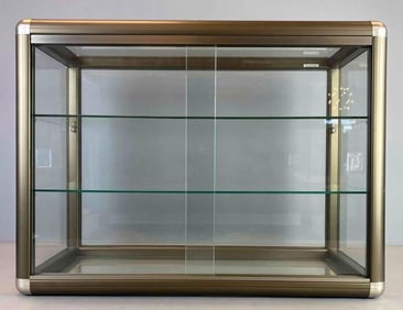 Sliding Door 3 Level Glass Display Case