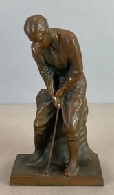 Copper Figurine of Golfer Bobby Jones