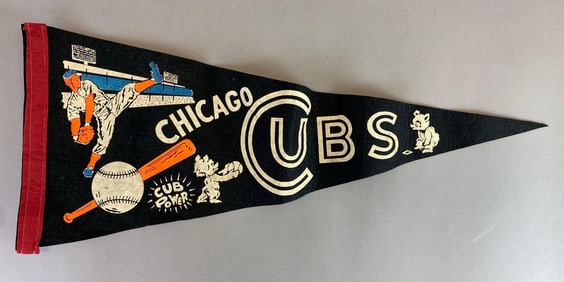 1960s Chicago Cubs Cub Power Baseball Pennant
