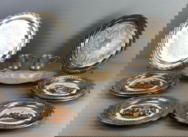 Group of American Revolutionary War Pewter Plates and More