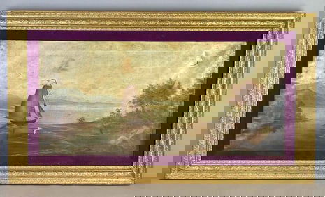 1885 J Keely River Sailing Oil Painting on Canvas