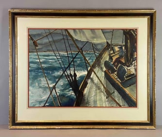 Anthony Shemroske From The Deck Watercolor Painting on Paper