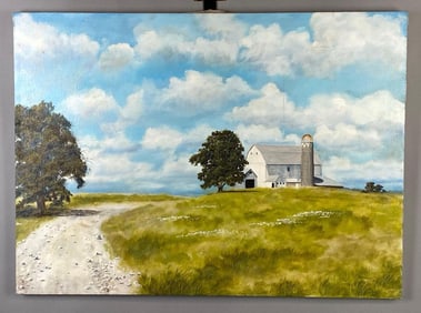1978 J. Loehlein Open Skies Oil Painting on Canvas