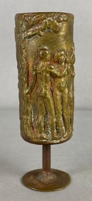 Pal Kepenyes Bronze Relief Figural Goblet