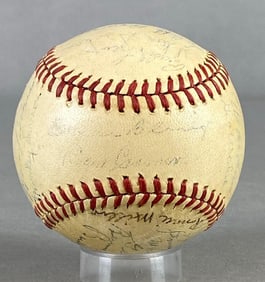 1941 Washington Nationals Team Signed Baseball