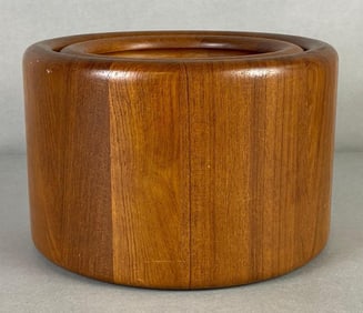 MCM Danish Nissen Teak Wood Ice Bucket
