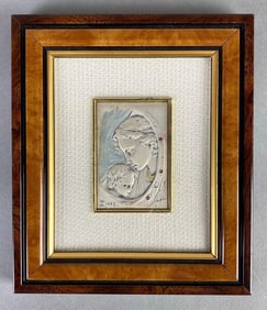 Italian Madonna and Child Sterling Silver Art Ingot
