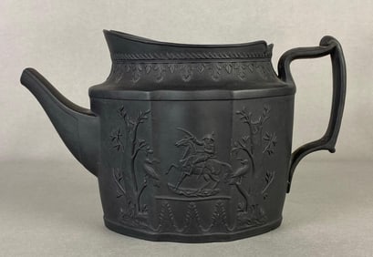 Georgian Style Black Basalt Teapot
