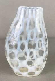 Contemporary Art Glass Moonstone Lace Glass Vase