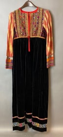 Fumi Afghan Kuchi Embroidered Velvet Dress