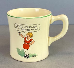 Ovaltine Little Orphan Annie and Sandy Porcelain Mug