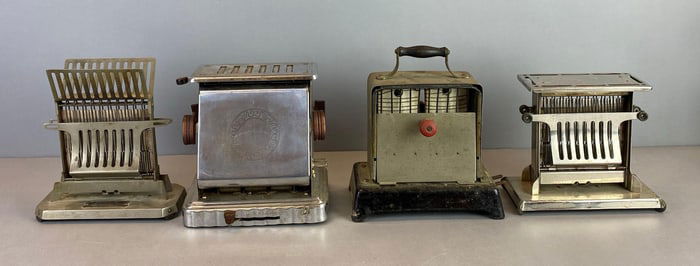 Group of 4 Antique Electrical Toasters