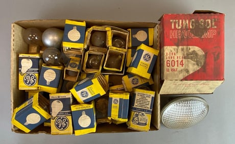 Group of Vintage General Electric Light Bulbs and More