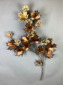 C Jere MCM Brass Maple Leaf Sculpture