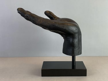 Global Views Contemporary Upward Hand Cast Iron Sculpture