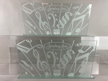 Group of 2 Walt Disney Collection Symphony Hour Etched Backdrop