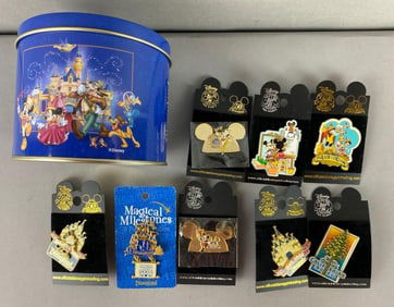 Group of 8 Disney Enamel Pins and More