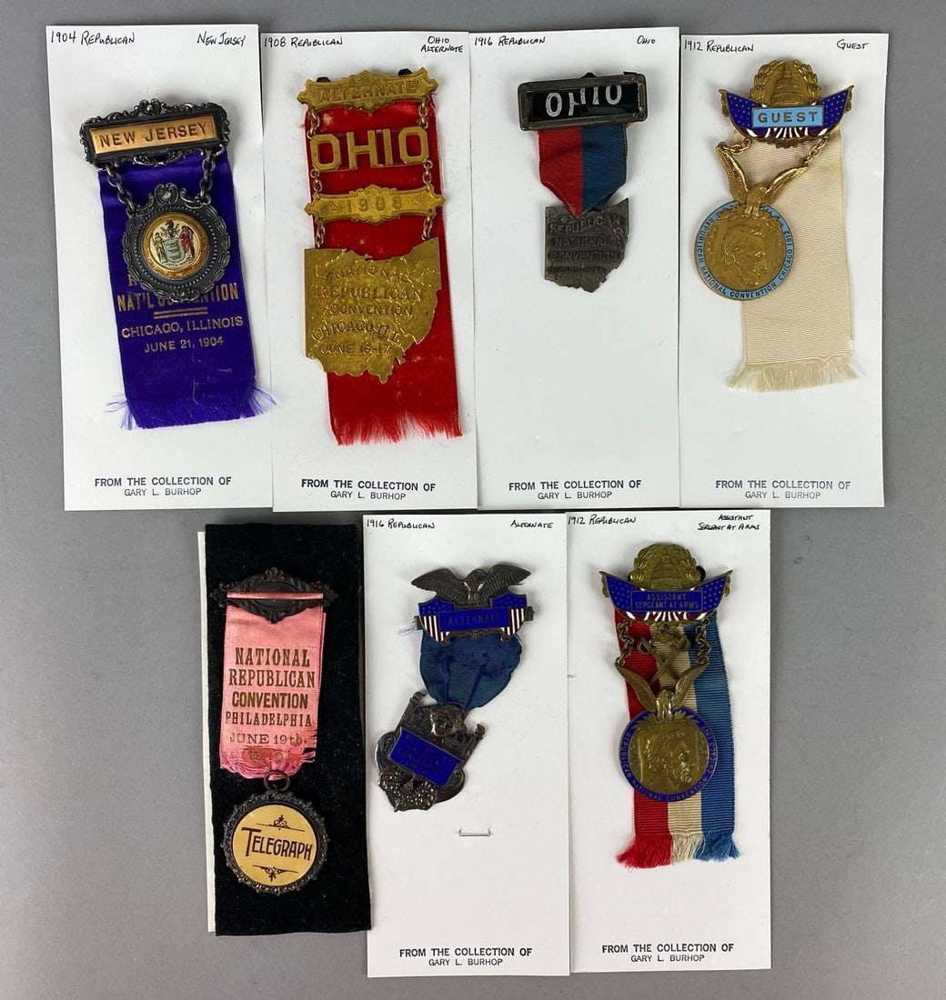 Group of 7 Republican National Convention Badges (1 of 2)