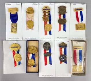 Group of 10 Republican and Democratic National Convention Badges
