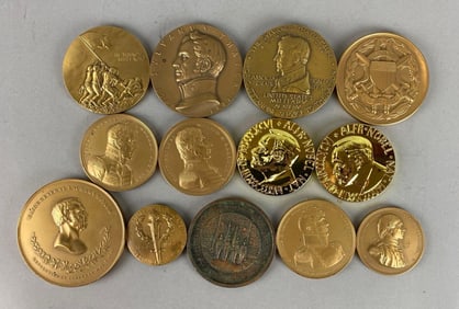 Group of 13 Table Medals
