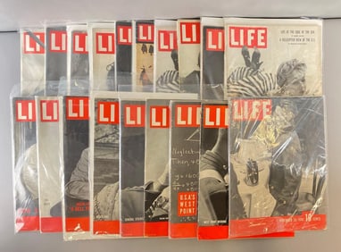 Group of 19 Vintage Life Magazines
